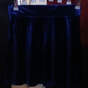 Forever 21 Midnight Blue Velvet Mini Skirt